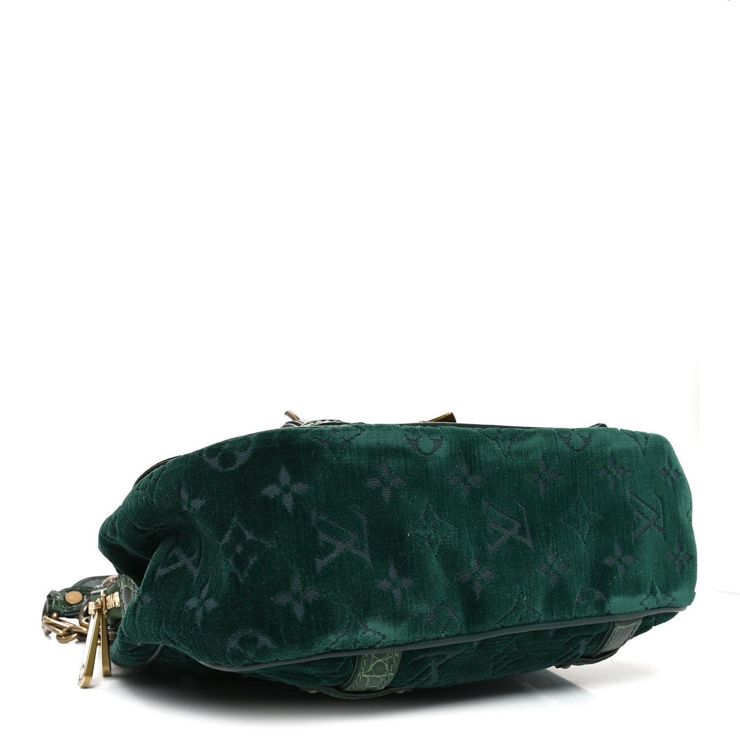 Louis Vuitton Monogram Velours Alligator Gracie MM Green 1906411