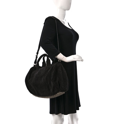 Alexander Wang Tumbled Nubuck Rocco Espresso Rhodium Hardware 2 of 8