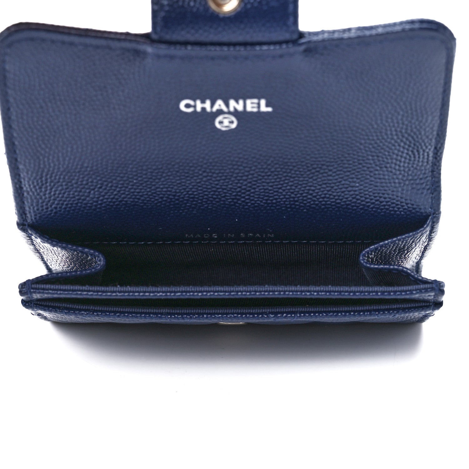 Chanel Caviar Quilted Flap Card Holder Navy Blue 5 of 11