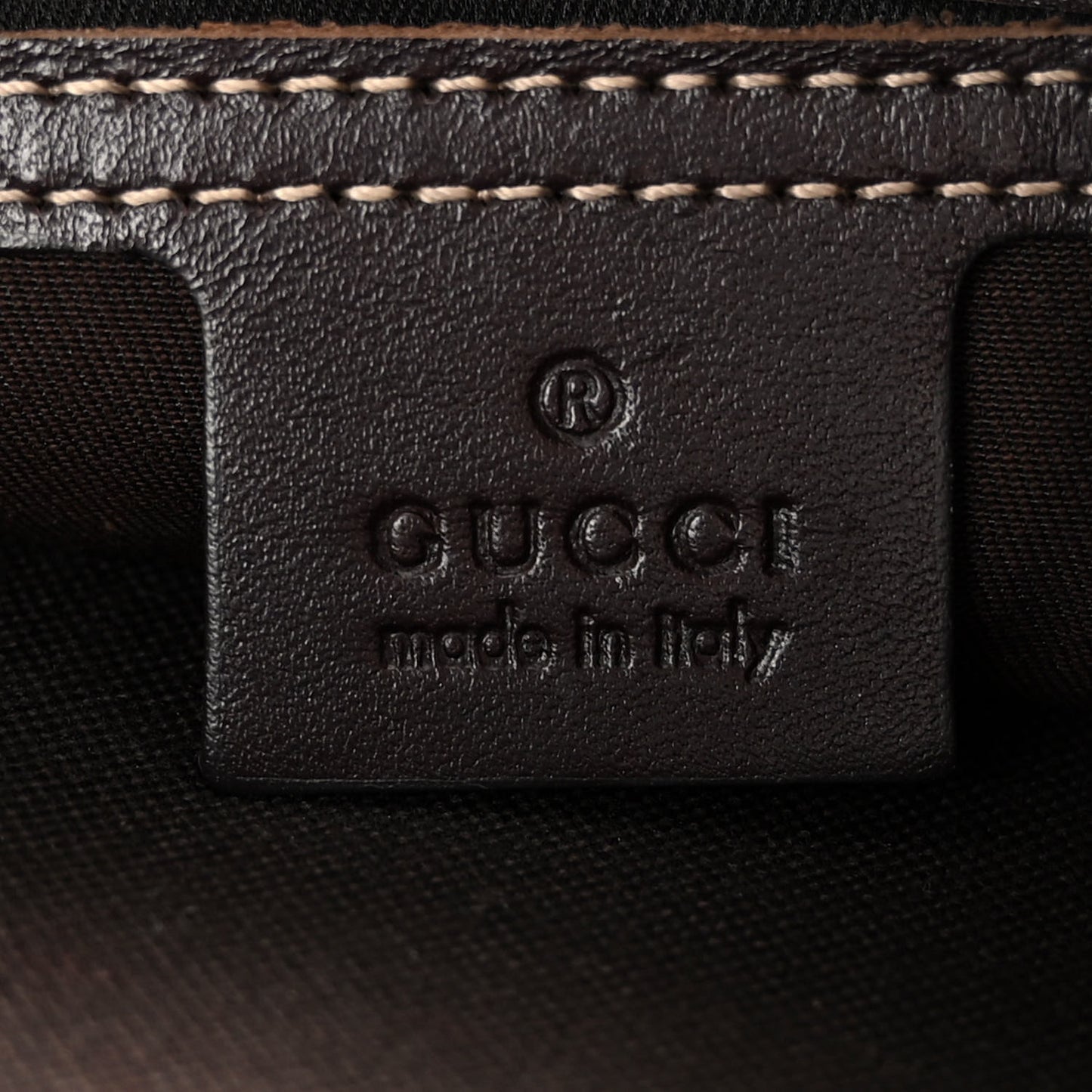 GG Supreme Monogram Belt Bag Dark Brown
