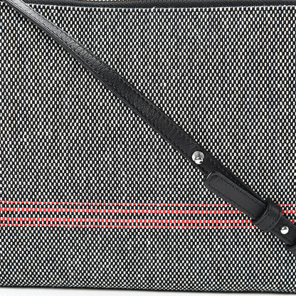 Celine Cotton Canvas Large Trio Crossbody Bag Black White 9 of 11