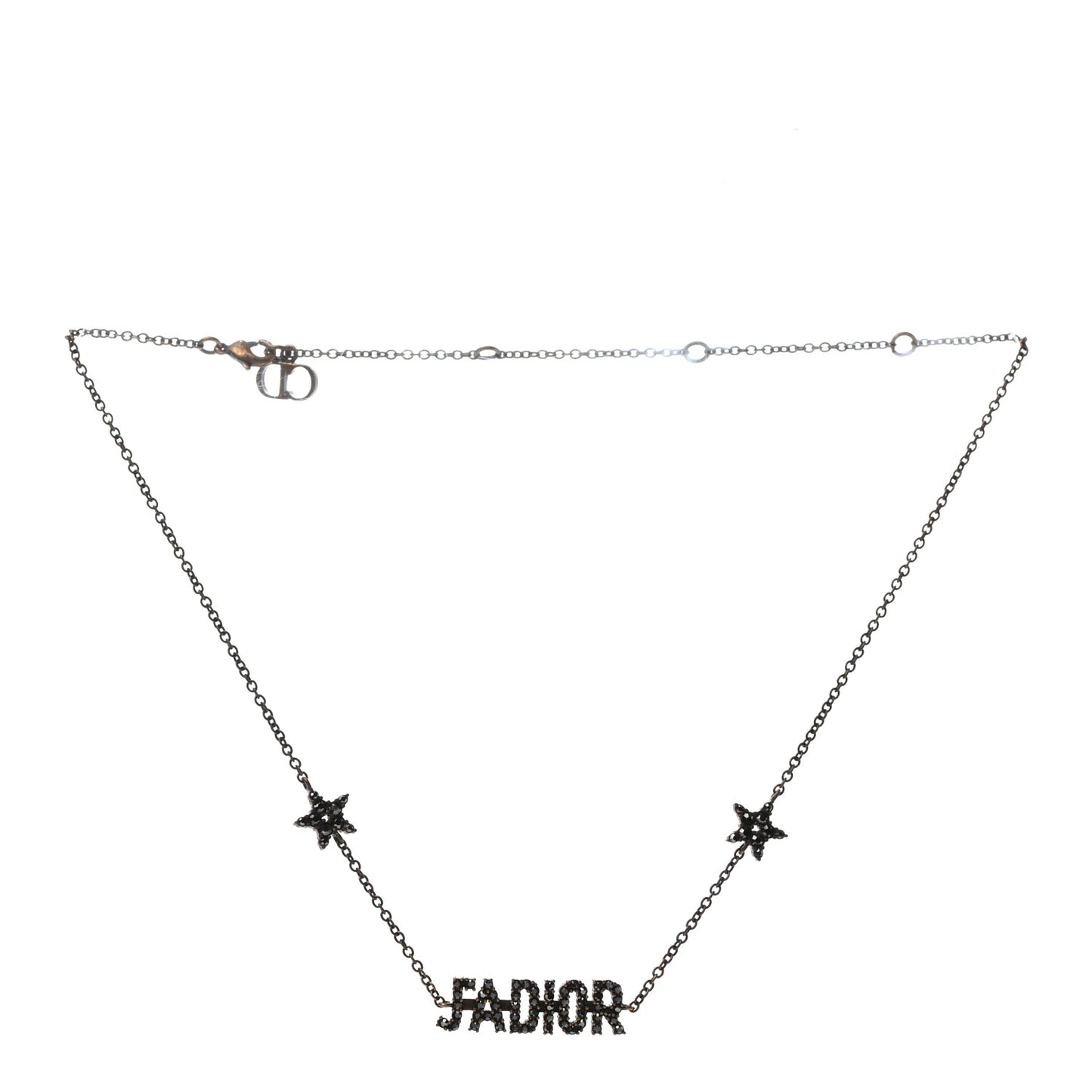 Metal Crystal J'Adior Choker Necklace Black