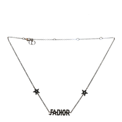 Christian Dior Metal Crystal J'Adior Choker Necklace Black 3 of 4