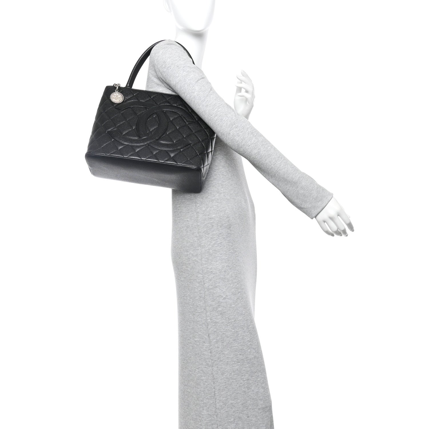 Chanel Caviar Quilted Medallion Tote Black 2 of 9