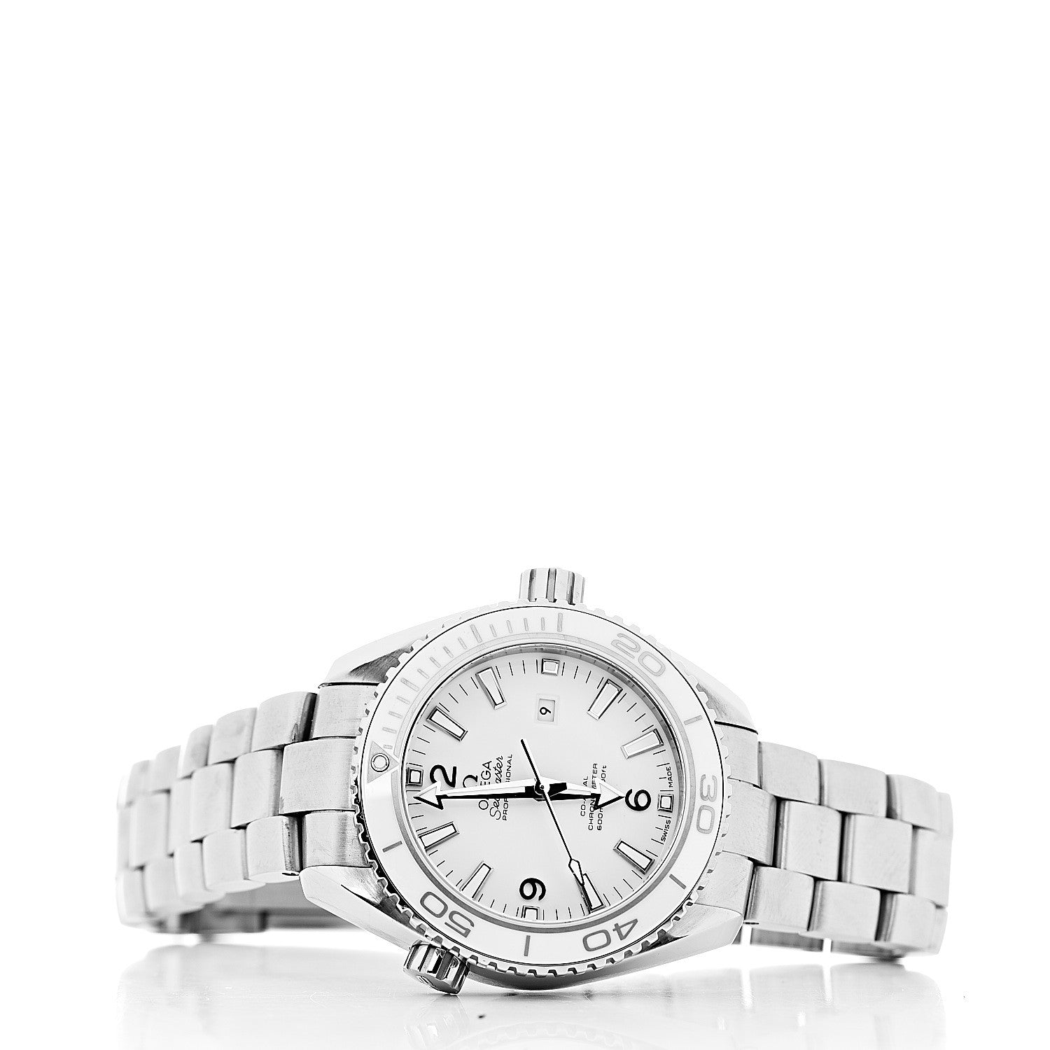 Omega Stainless Steel 37mm Seamaster Planet Ocean Automatic Watch White 232.30.38.20.04.001 3 of 7