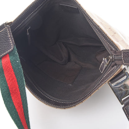 Gucci Crystal Monogram Web Crossbody Bag Brown 6 of 11
