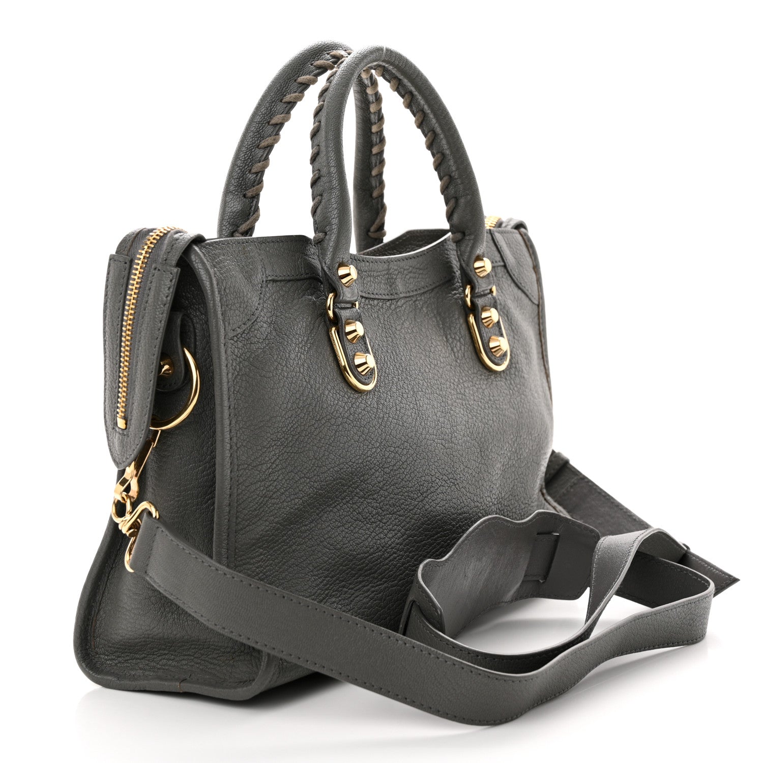 Balenciaga Chevre Gold Metallic Edge Hardware S City Gris Acier 4 of 13