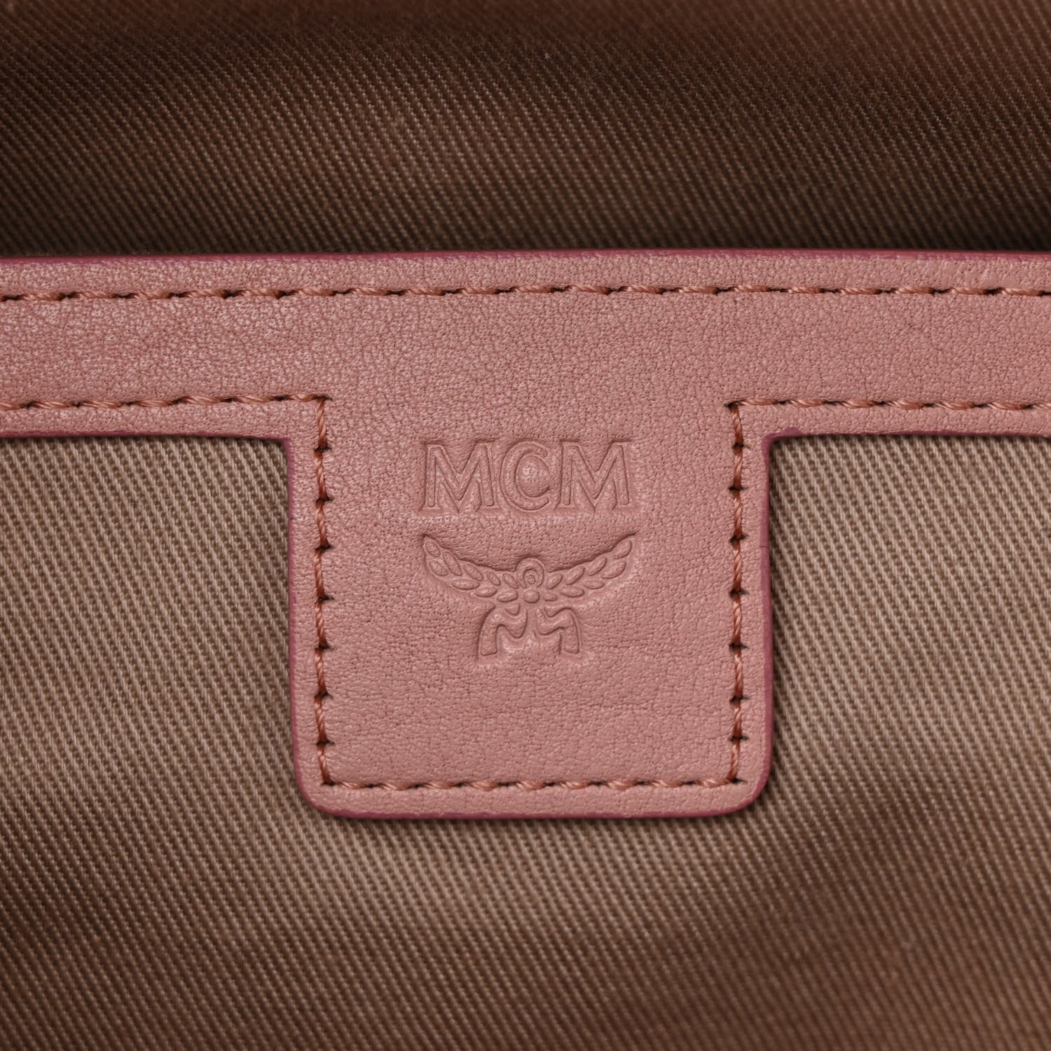 MCM Calfskin Ottomar Monogram Small Backpack Pink 6 of 12