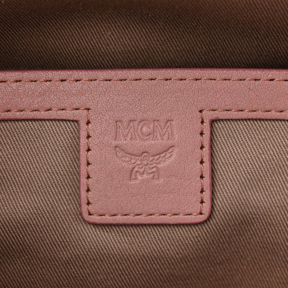 MCM Calfskin Ottomar Monogram Small Backpack Pink 6 of 12