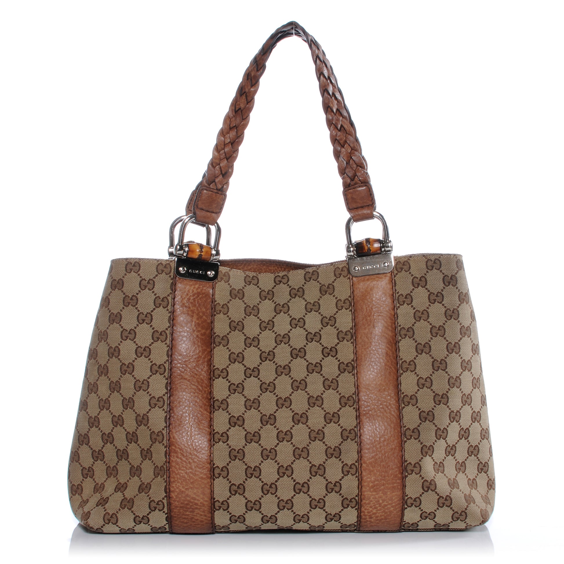 Gucci Monogram Bamboo Bar Medium Tote 1 of 10