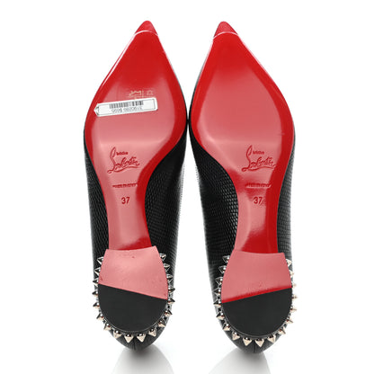 Christian Louboutin Nappa Spiked Hall Flats 37 Black 5 of 9