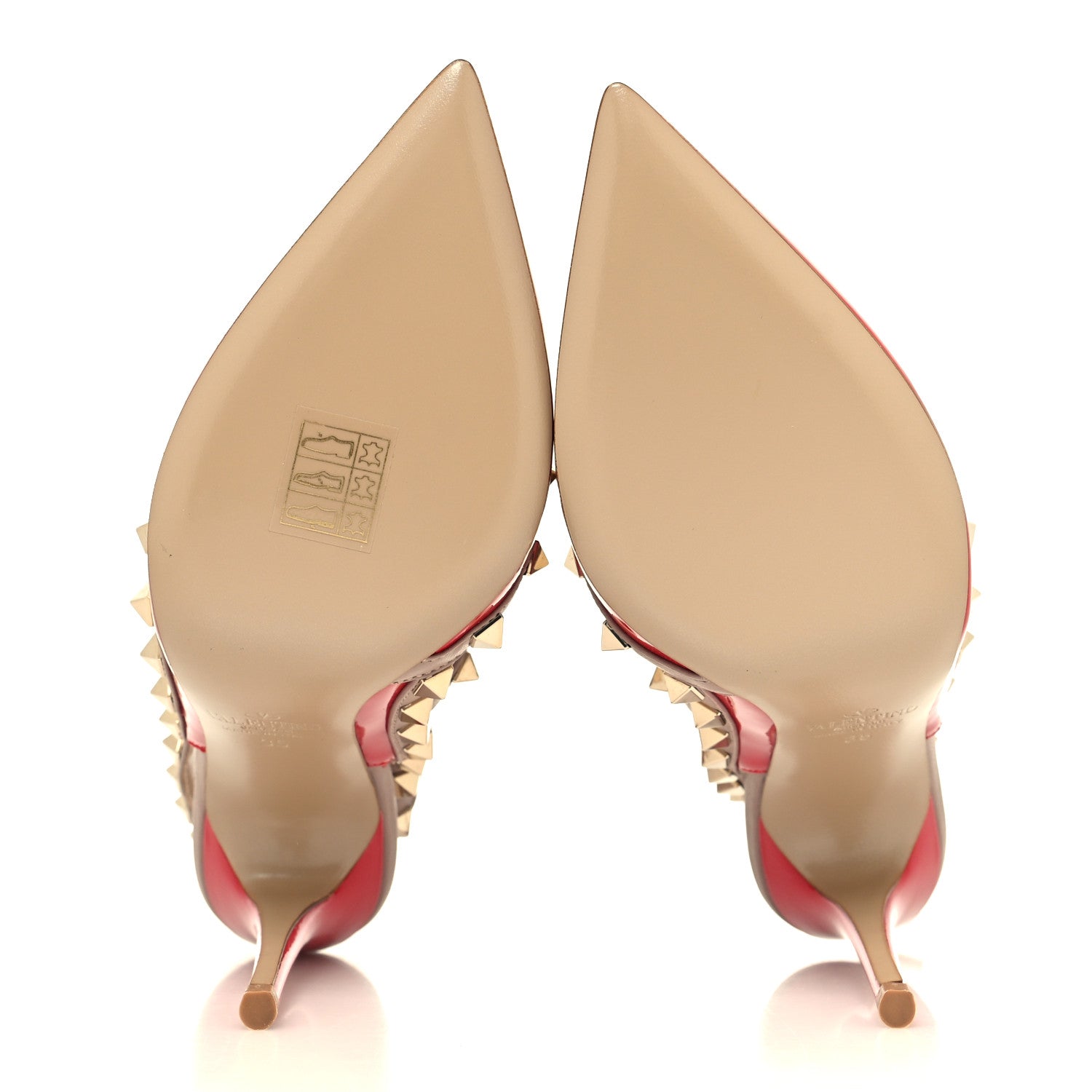 Valentino Garavani Patent Nappa Rockstud Ankle Strap 100mm Pumps 35 Rouge Pur Poudre 5 of 9