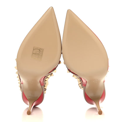 Valentino Garavani Patent Nappa Rockstud Ankle Strap 100mm Pumps 35 Rouge Pur Poudre 5 of 9