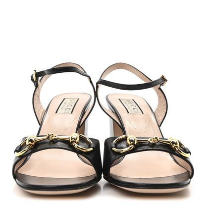 Gucci Malaga Kid Horsebit Lady 75mm Sandals 36.5 Black 3 of 9