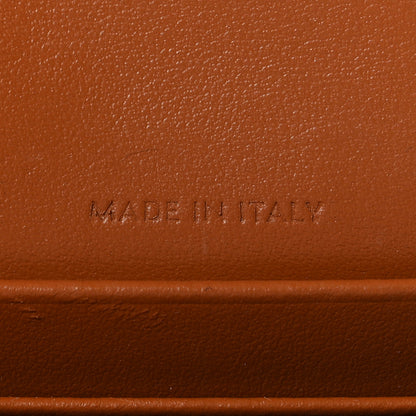 Celine Triomphe Canvas Calfskin Flap Card Holder Tan 7 of 8