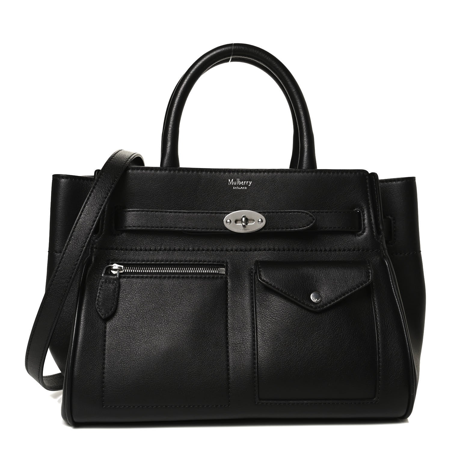 Mulberry Silky Calfskin Bayswater Multi Pocket Tote Black 1 of 12