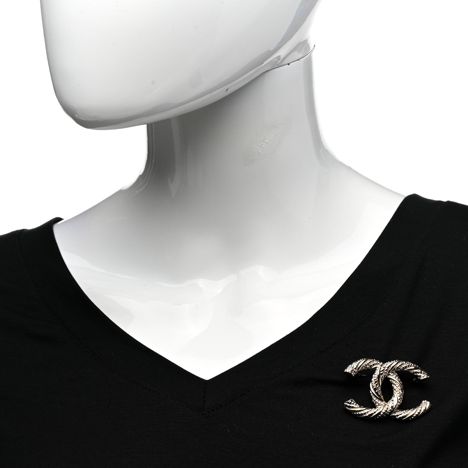 Chanel Twisted CC Brooch Gold 2 of 4