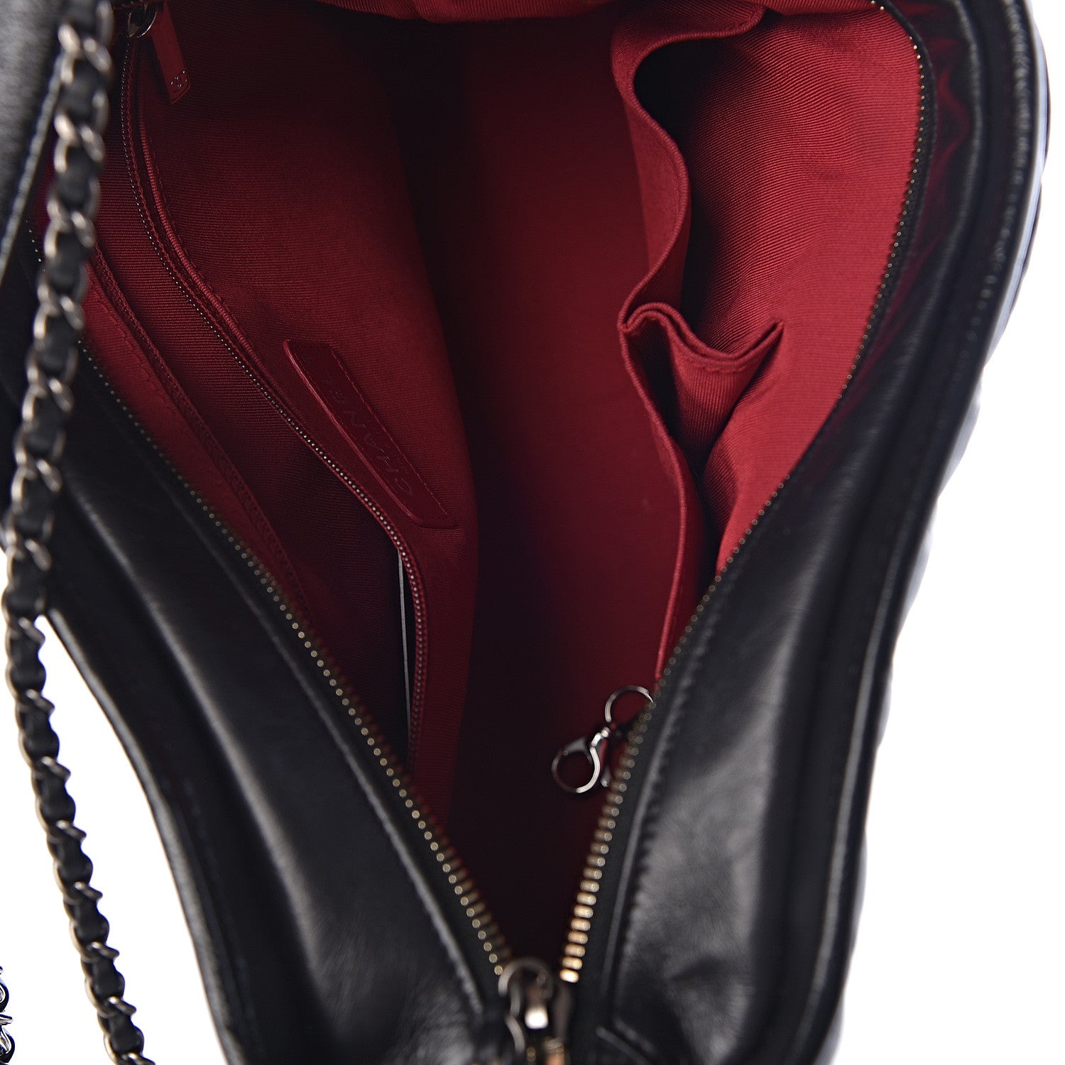 Chanel Aged Calfskin Chevron Quilted Medium Gabrielle Hobo Black 6 of 14