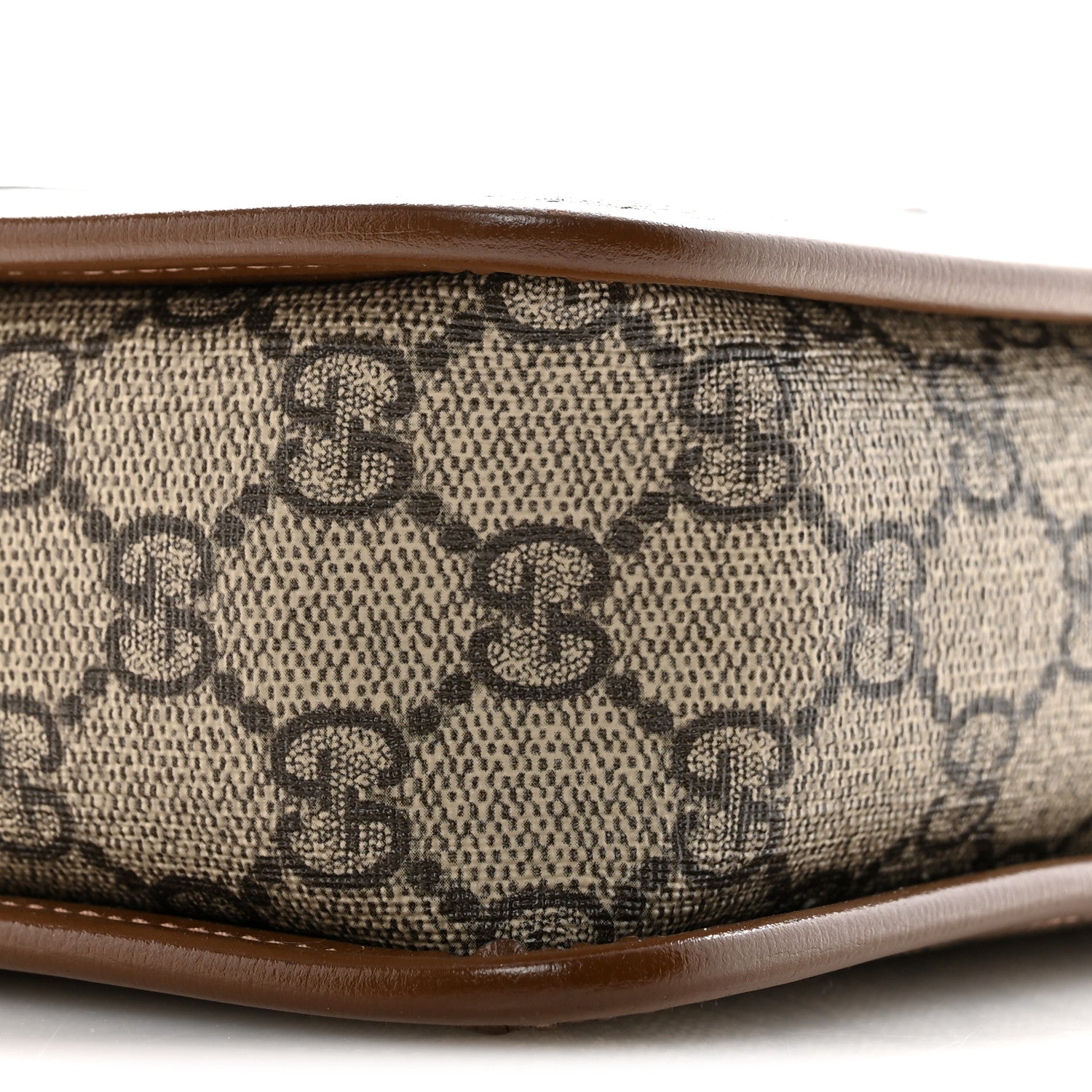 Gucci GG Supreme Monogram Azalea Calfskin Mini Retro Interlocking G Shoulder Bag Beige Ebony Brown Sugar 9 of 11