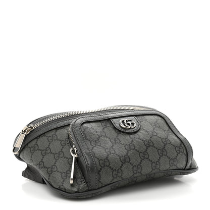 Gucci GG Supreme Monogram Textured Dollar Calfskin Ophidia Belt Bag Grey Black Graphite Grey 4 of 12