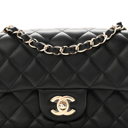 Chanel Lambskin Quilted Mini Rectangular Flap Black 8 of 11