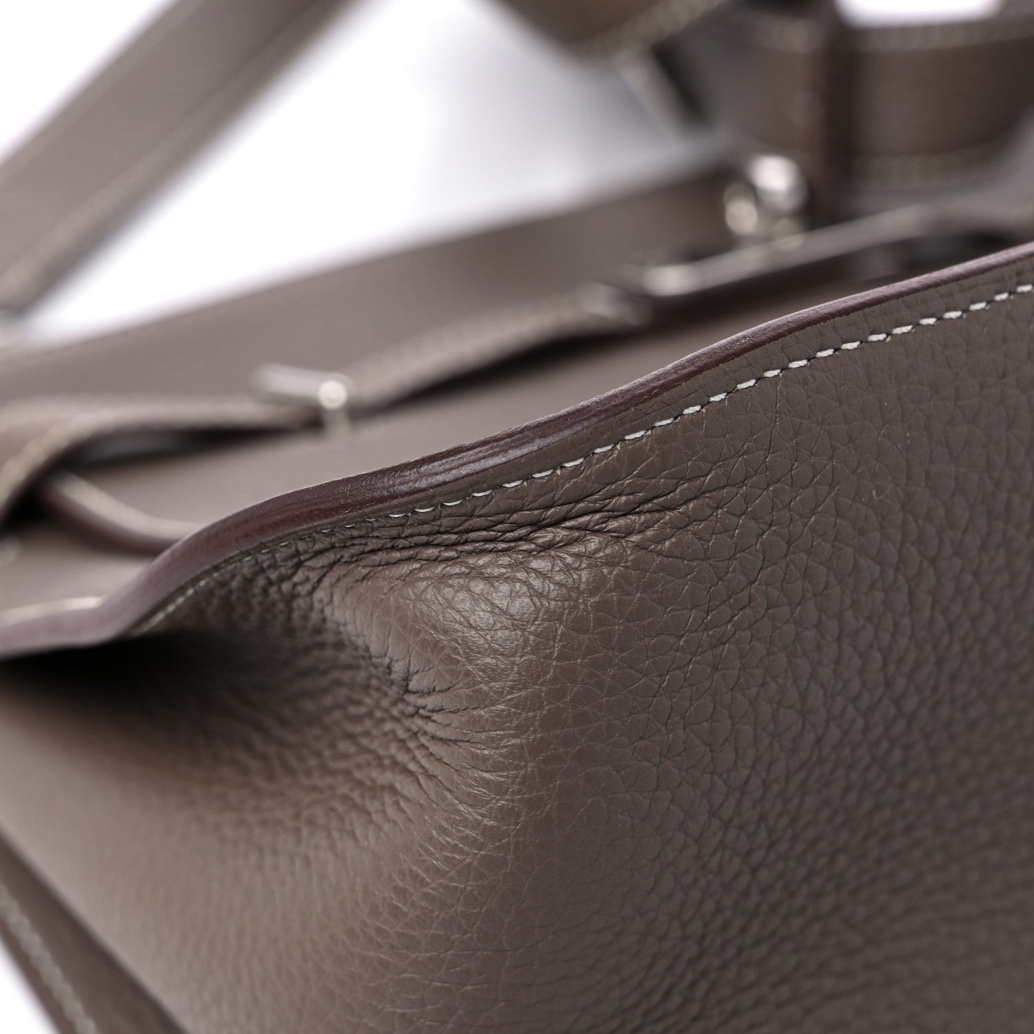 Hermes Taurillon Clemence Jypsiere 28 Etoupe 8 of 12