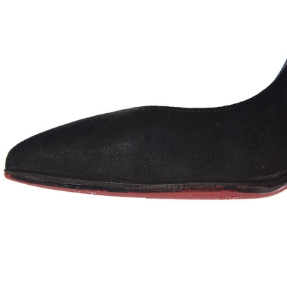 Christian Louboutin Suede Pigalle Follies 100 Pumps 36.5 Black 10 of 11