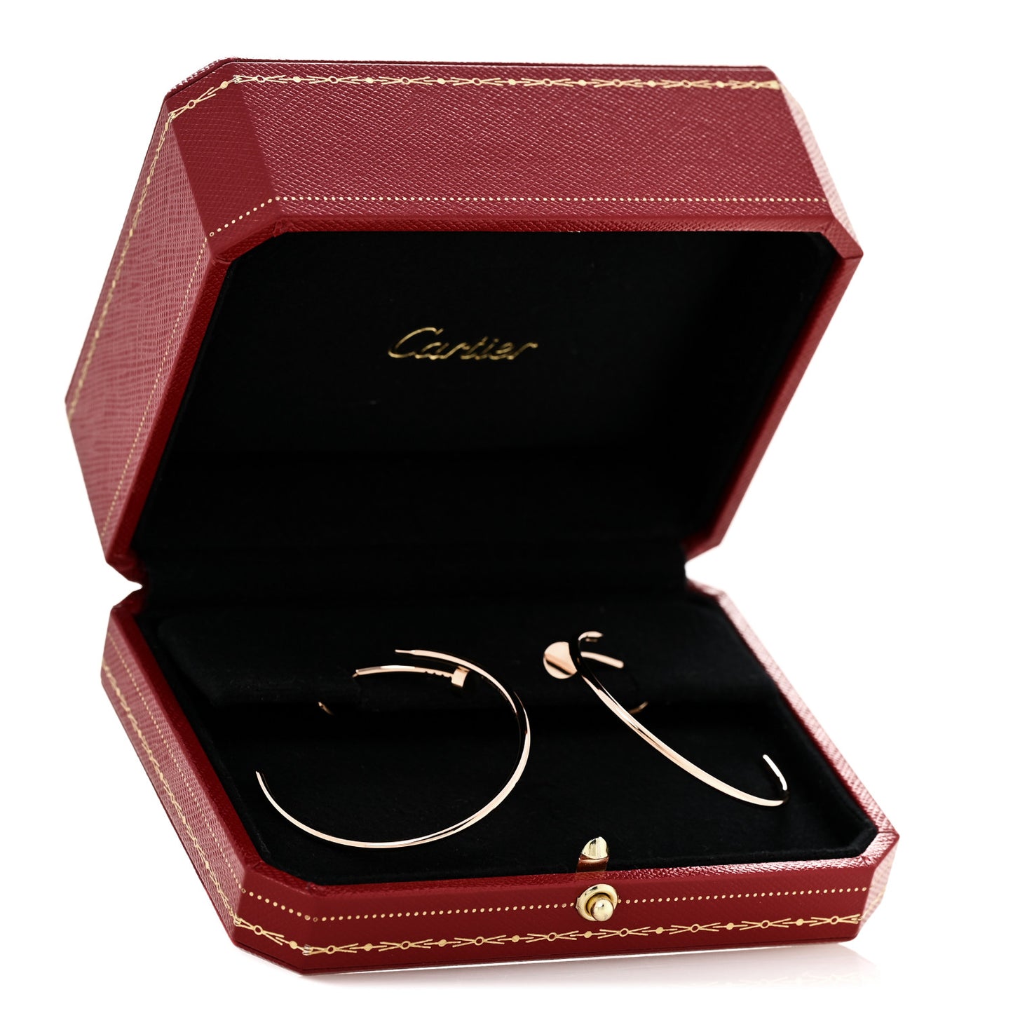 18K Pink Gold Large Juste Un Clou Hoop Earrings