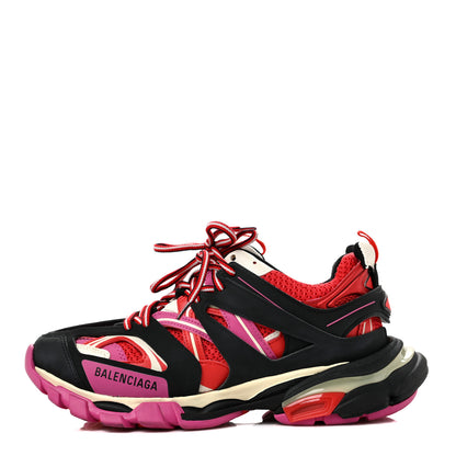 Balenciaga Mesh Nylon Womens Track Sneakers 40 Black Pink Red 1 of 8