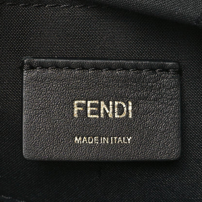 Fendi Glazed Fabric Vitello Century F is Fendi FF 1974 Stamp Patch Camera Case Mogano Panna Black 6 of 10