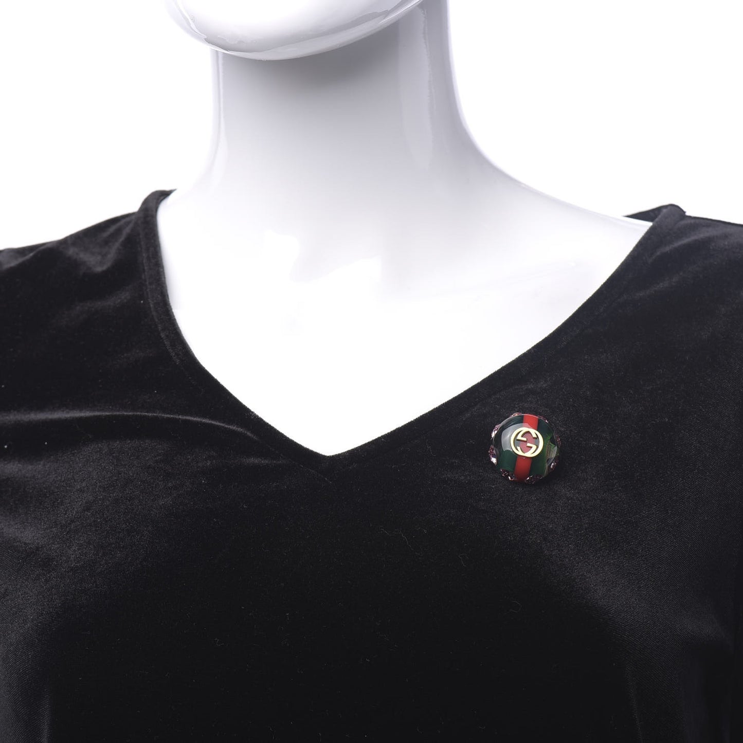 Crystal Resin Sylvie Vintage Web Brooch Green Red