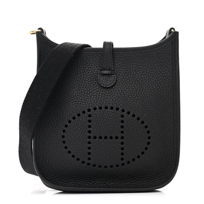 Hermes Taurillon Clemence Evelyne TPM Black 1 of 11