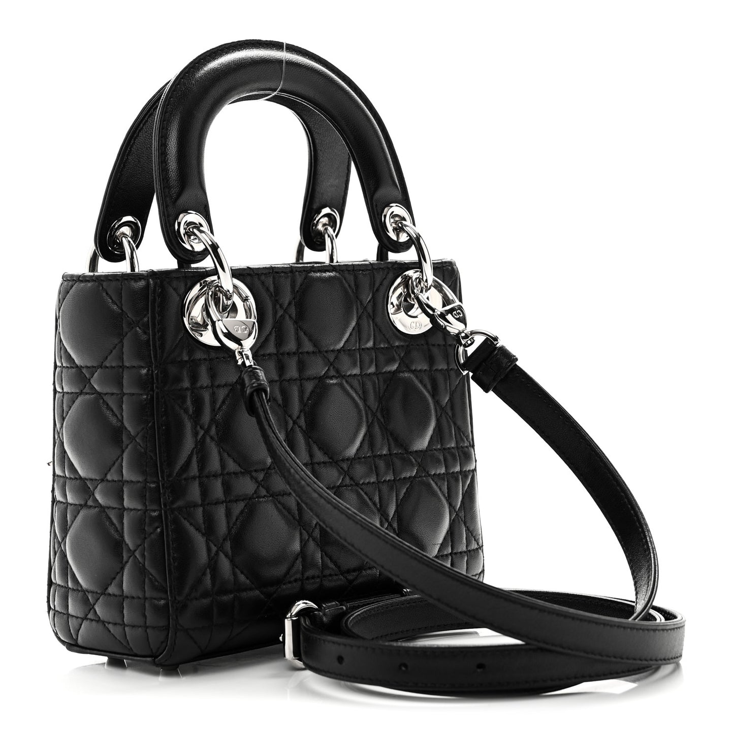 Lambskin Cannage Mini Lady Dior Black