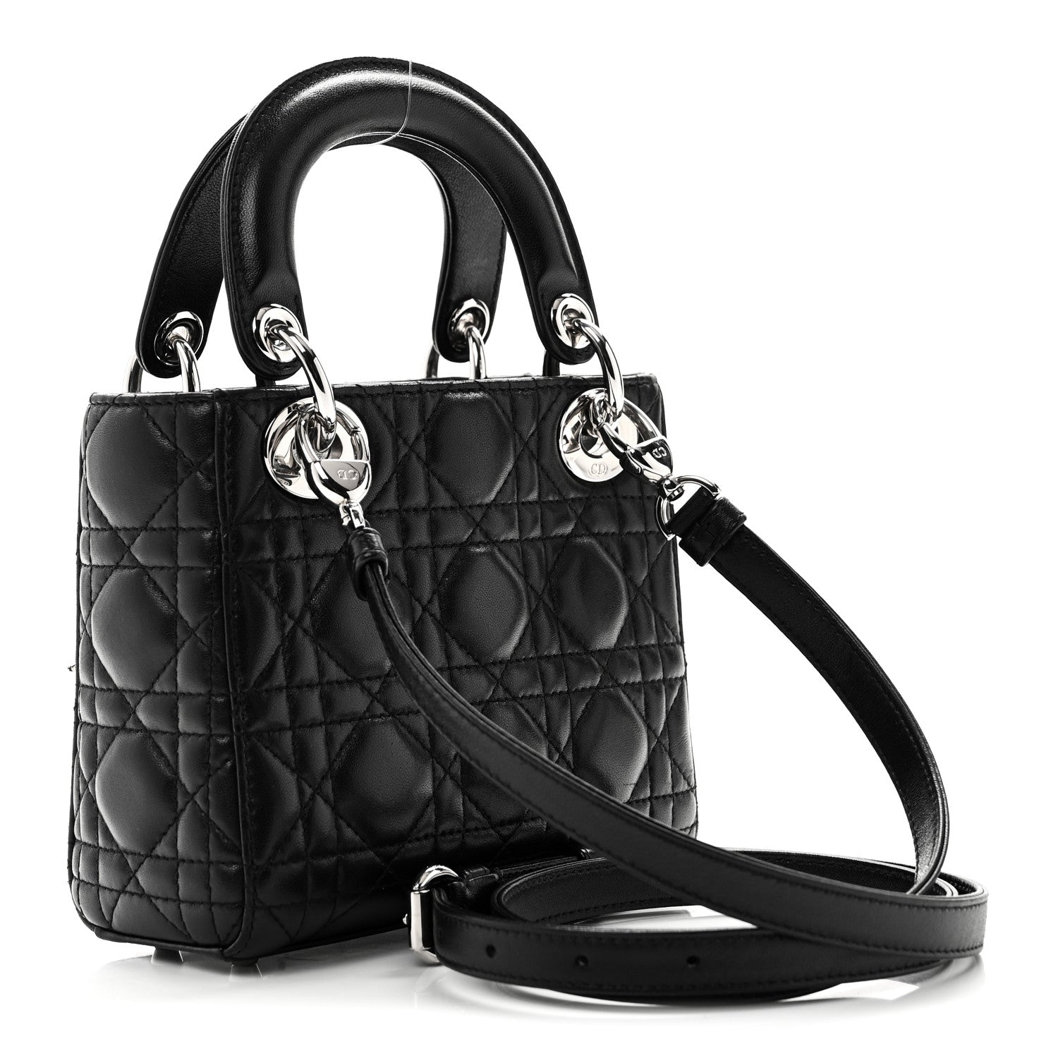 Christian Dior Lambskin Cannage Mini Lady Dior Black 3 of 9