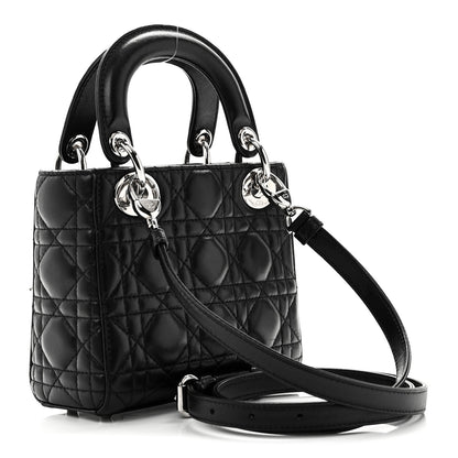 Christian Dior Lambskin Cannage Mini Lady Dior Black 3 of 9