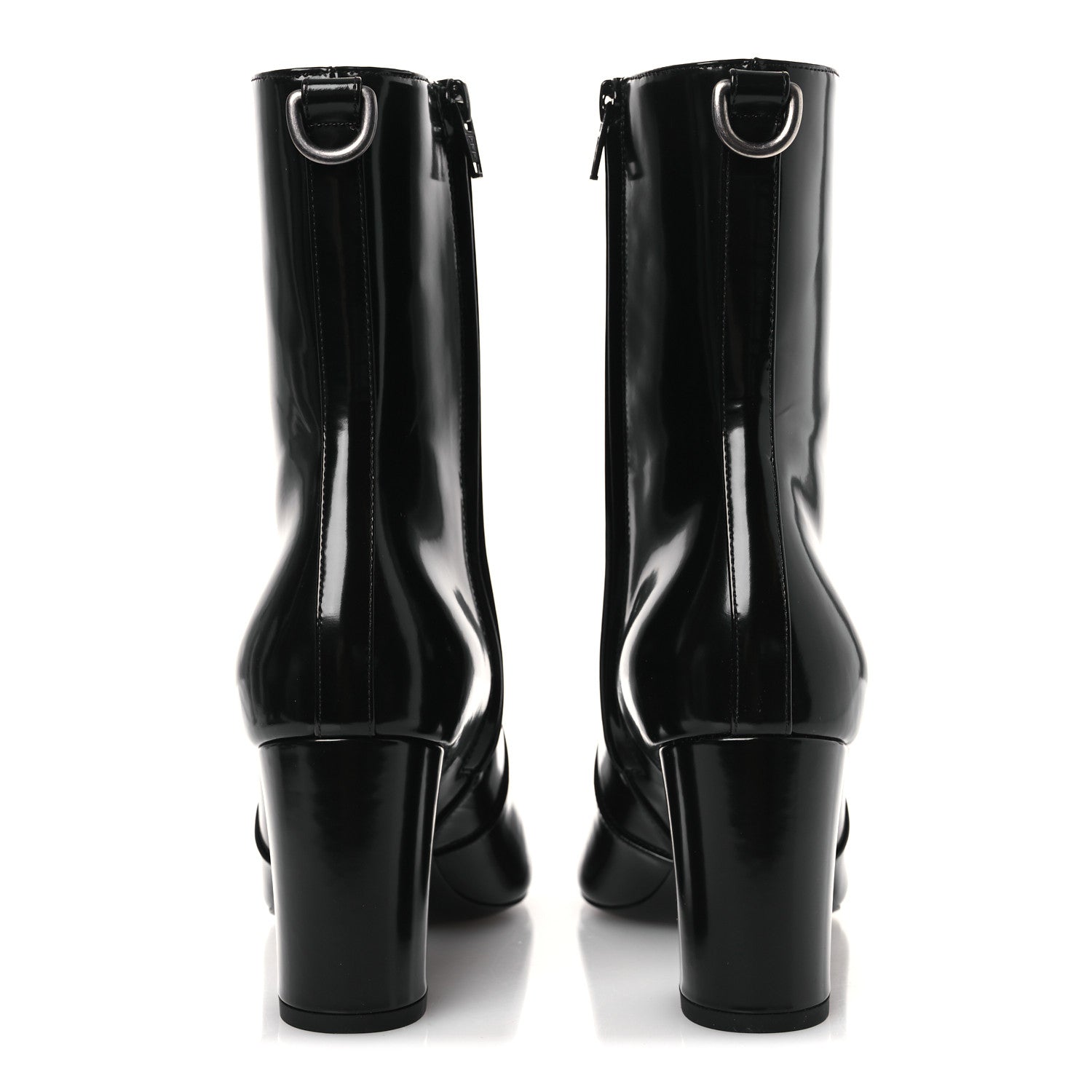Saint Laurent Vitello Marilyn Betty 70 Ankle Zip Boots 39 Black