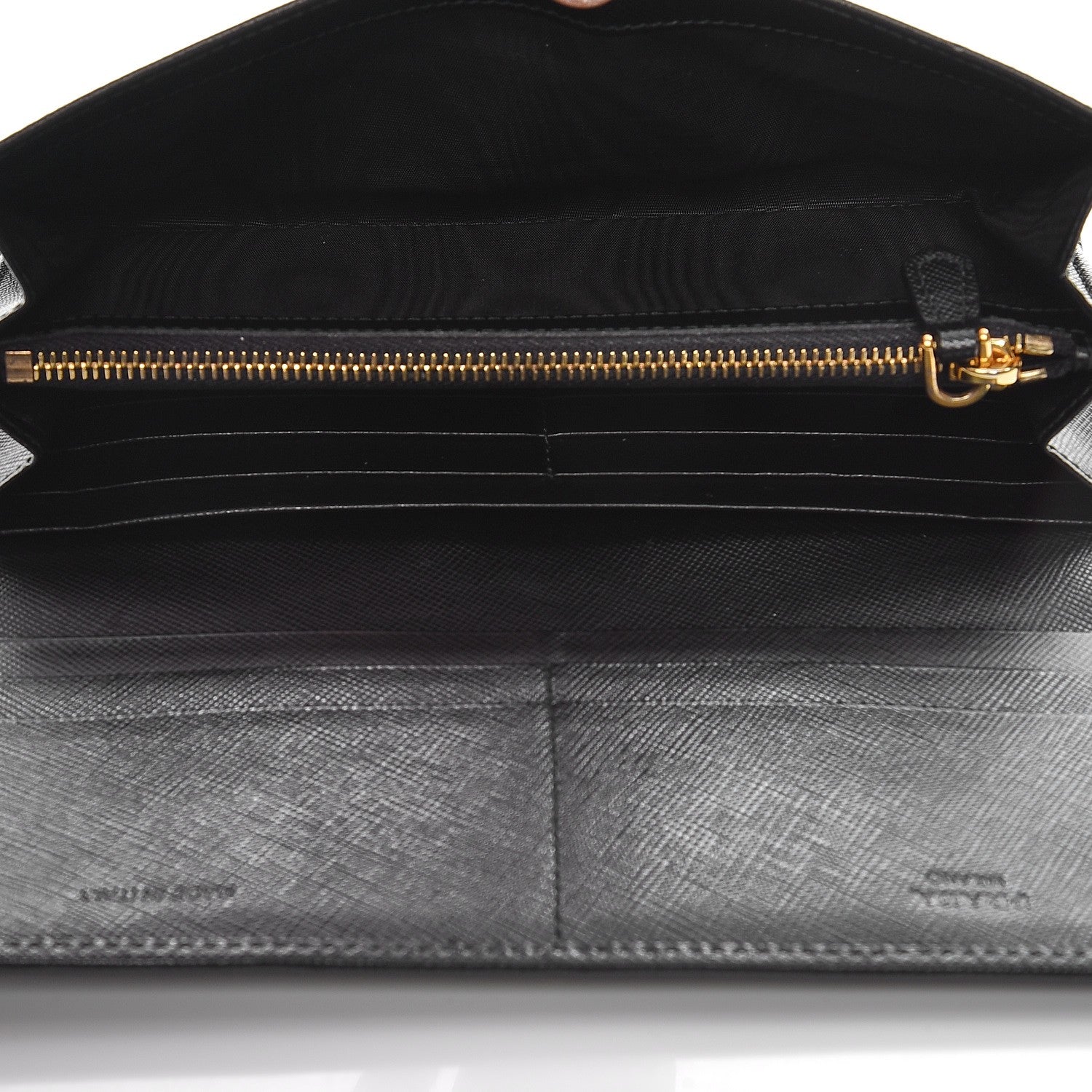 Prada Saffiano Continental Flap Wallet Nero Black 5 of 7