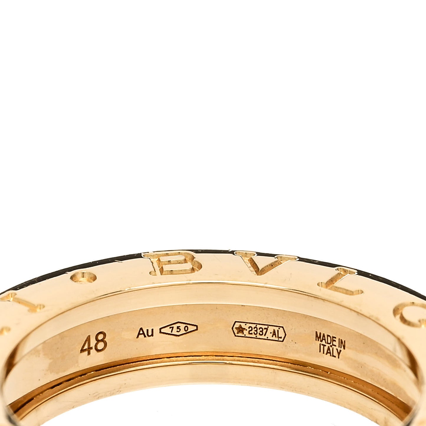 18K Yellow Gold B.Zero1 One-Band Ring 48 4.5