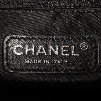 Chanel Vinyl Quilted Frozen Shopping Tote Black 6 of 7