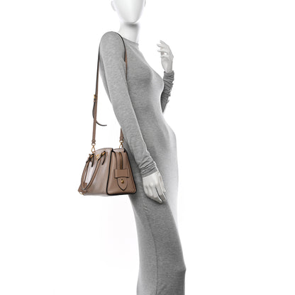 Prada Saffiano Soft Calfskin Double Handle Satchel Cammeo 2 of 12