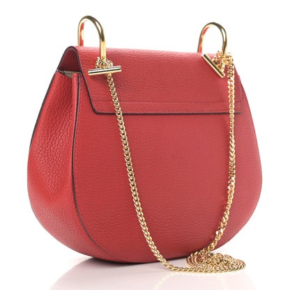 Chloe Grained Lambskin Drew Shoulder Bag Plaid Red 3 of 10