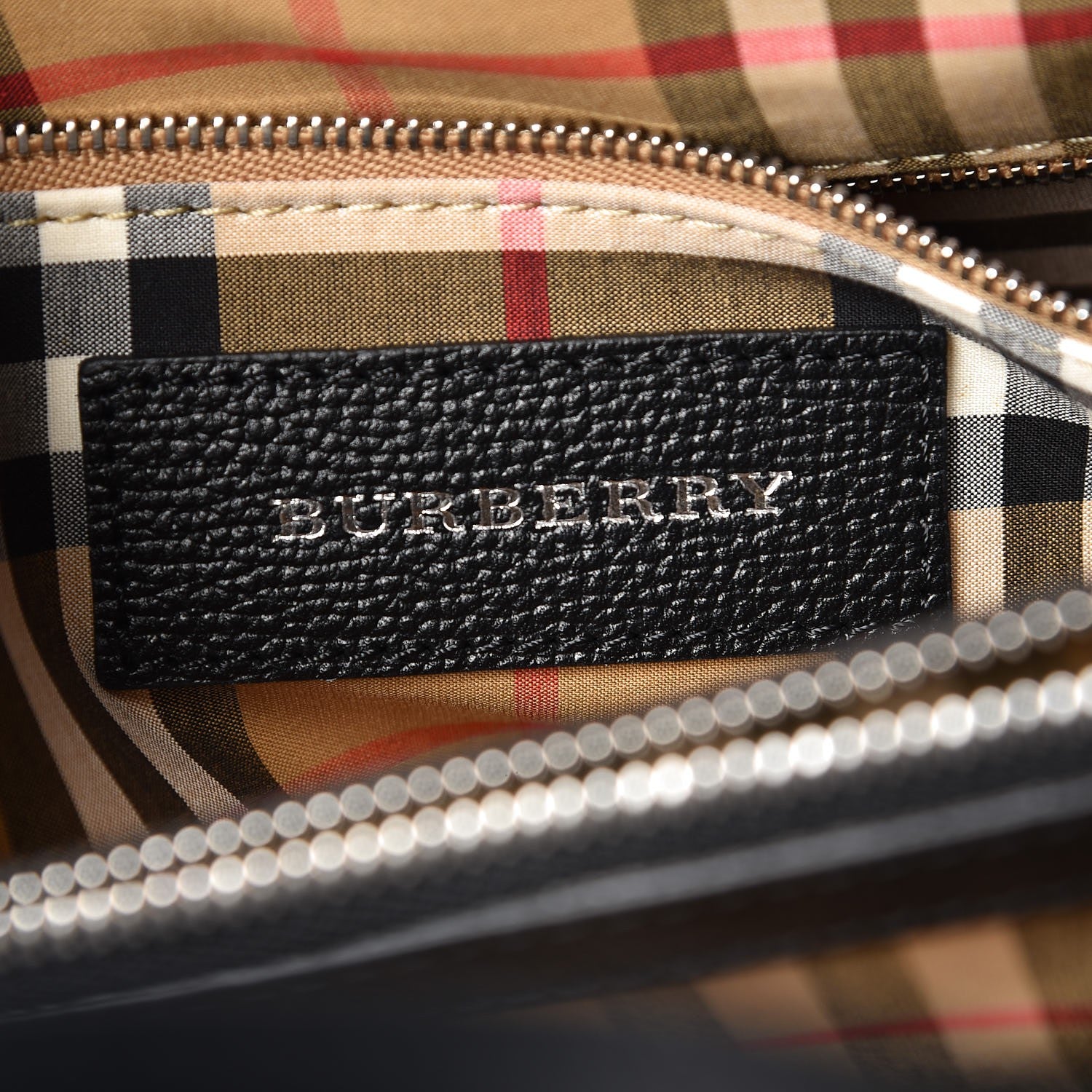 Burberry Derby Calfskin Medium Banner Tote Black 8 of 10