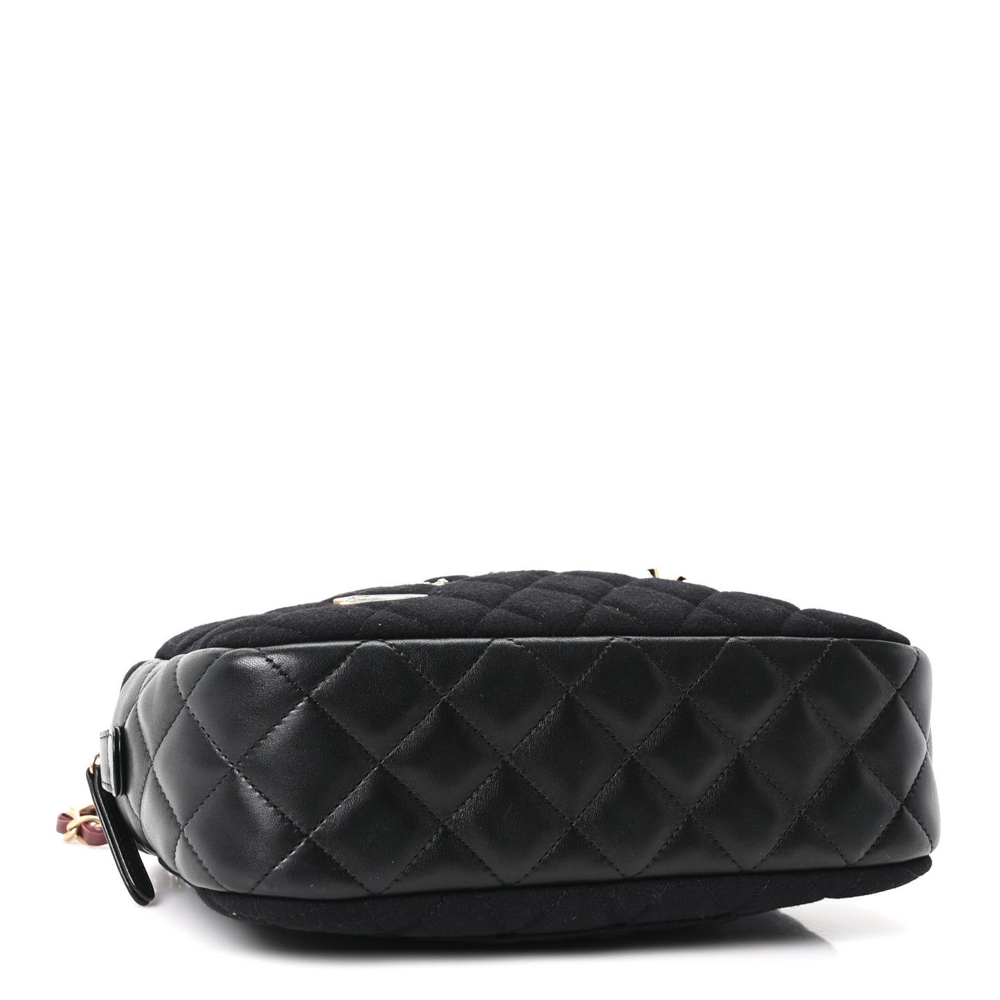 Felt Quilted Paris-Hamburg Charms Camera Case Black