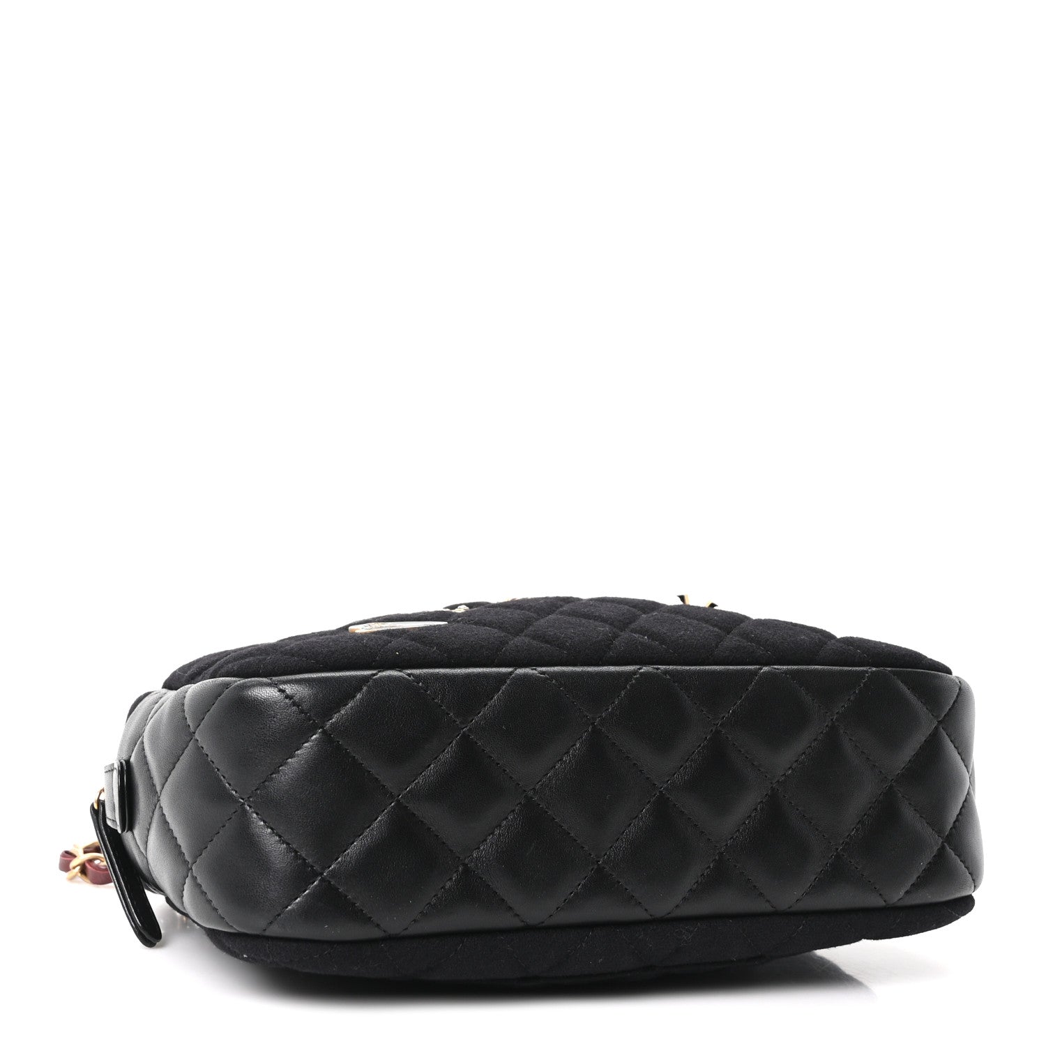 Chanel Felt Quilted Paris-Hamburg Charms Camera Case Black 4 of 10
