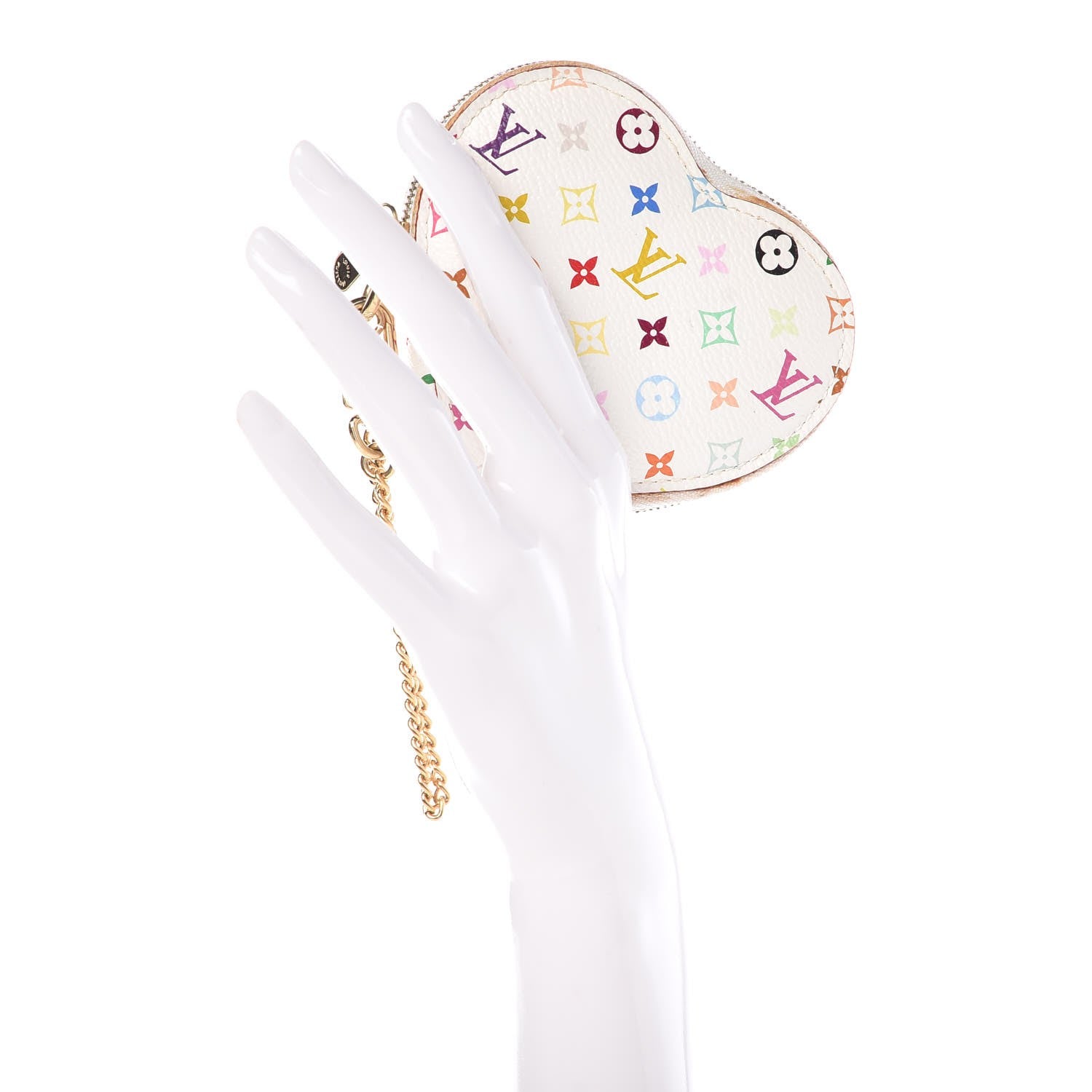 Louis Vuitton Monogram Multicolor Coeur Heart Coin Purse White 2 of 11