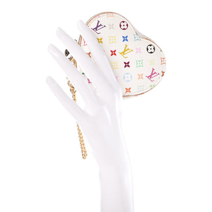 Louis Vuitton Monogram Multicolor Coeur Heart Coin Purse White 2 of 11