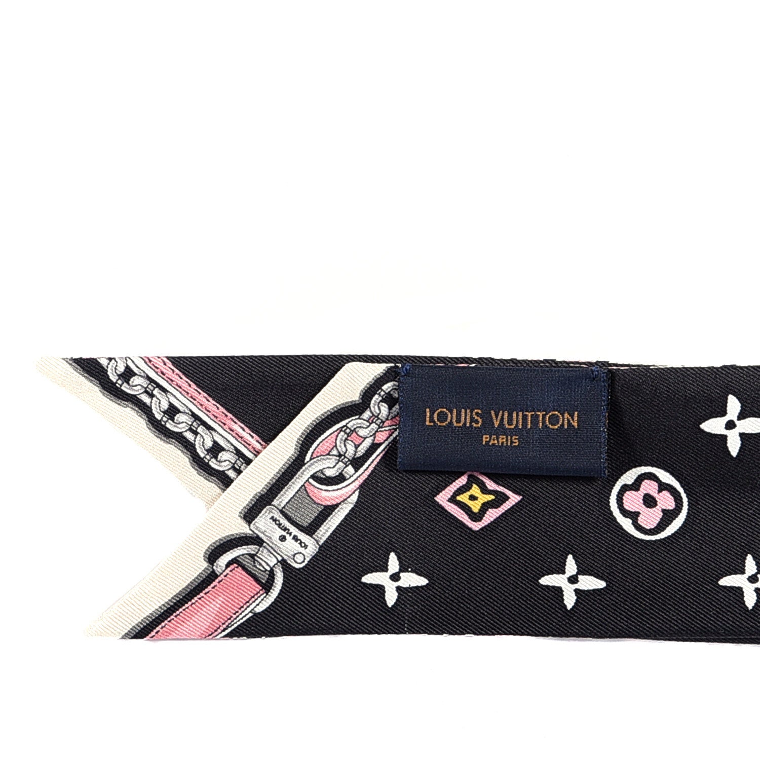 Louis Vuitton Silk Monogram Wild At Heart BB Bandeau Black 4 of 4