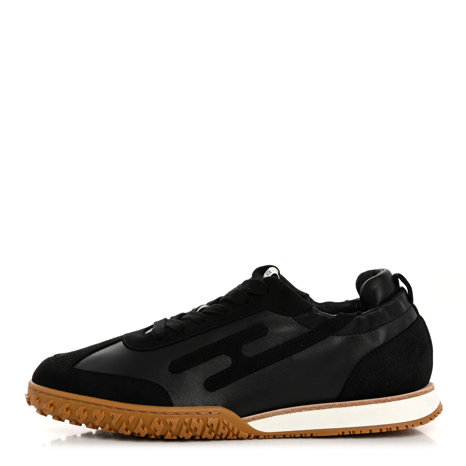 Hermes Nappa Suede Goatskin Jet Sneakers 38.5 Black 1 of 9