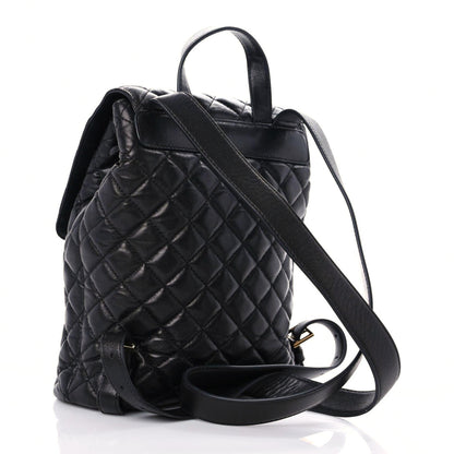 Versace Calfskin Quilted Medusa Backpack Black 3 of 10