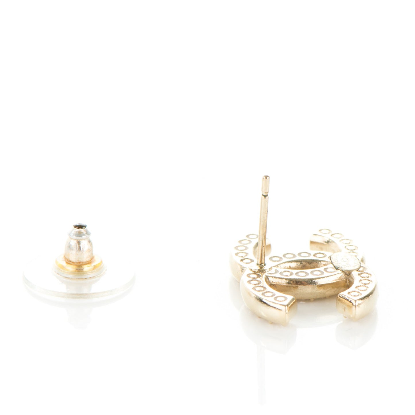 Crystal CC Earrings Gold